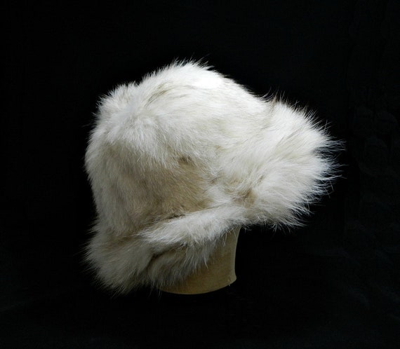 Vintage 1960s Fur Fedora ... White Rabbit Fur ...… - image 6