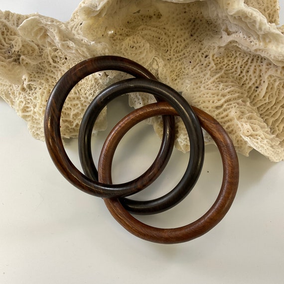 Vintage Interlocking Wood Bracelets - image 3