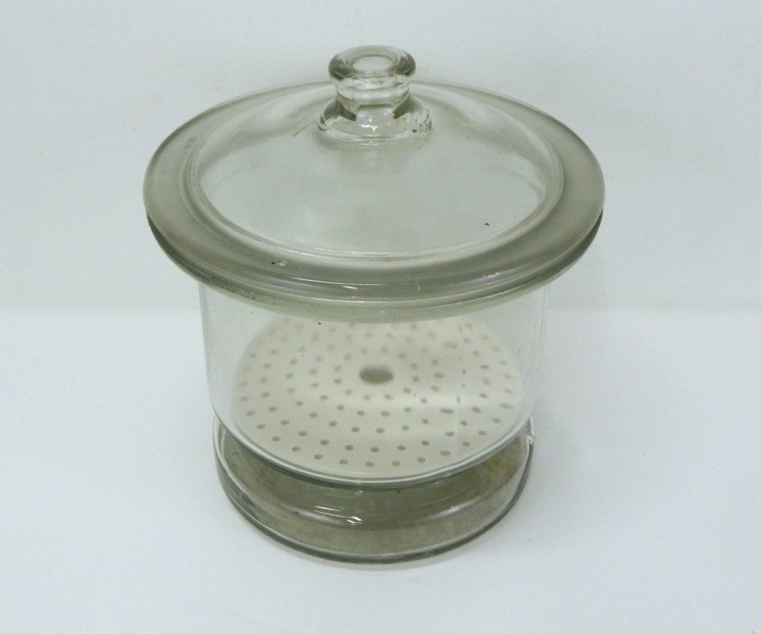 Vintage Midcentury Glass Desiccator With Ceramic Plate Vintage Prairie