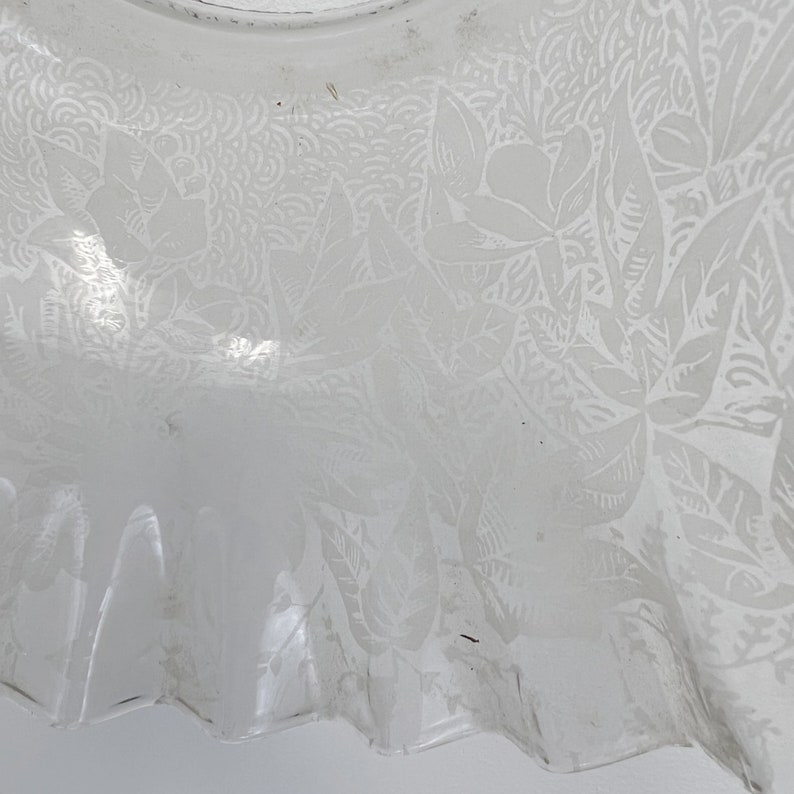 Vintage 1920's Etched Glass Replacement Lamp Chandelier Etsy