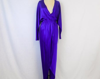 Amethyst HALSTON Wrap Dress S/M ... Vintage 1970s Iconic | Etsy Hong Kong