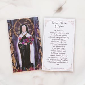 Saint Thérèse of Lisieux Prayer Card