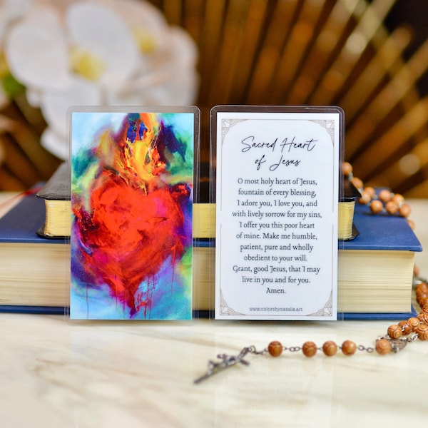 Sacred Heart of Jesus Prayer Card