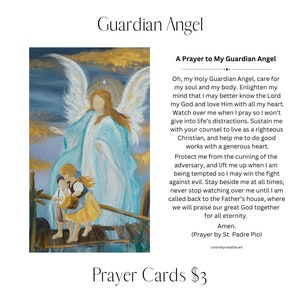 Guardian Angel Prayer Card, Prayer to my Guardian Angel, Angel Prayer, Guardian Angel, Holy Prayer Card, Prayer for Guardian Angels
