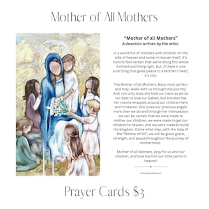 Mary and Children Prayer Card, Mother of All Mothers Prayer, Christian Prayer Card, Catholic Gift, Mary Prayer Card, Mother of All Mothers