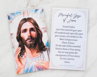 Merciful Gaze of Jesus Prayer Card