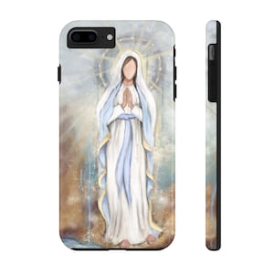 Lourdes Phone Case, Our Lady of Lourdes Gifts, Valentine Day Gifts, Religious Valentine Gift Ideas, Phone Case gifts, Religious phone cases