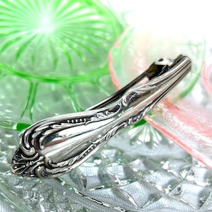 Handcrafted Spoon Jewelry- Vintage Silverplated Hair Clip