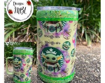 Cute Green Coffee Mug | 14oz Coffee Mug Tumbler | Gift Idea | Coffee Tumbler