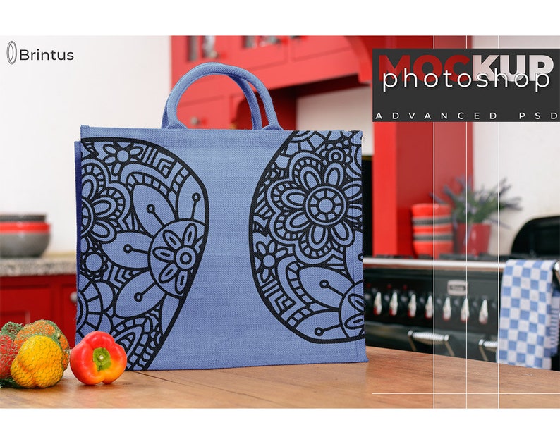 Download Photoshop mockup Burlap shopping-bag tote bag mock up jute ...