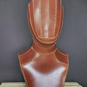 Handmade leather mannequin head