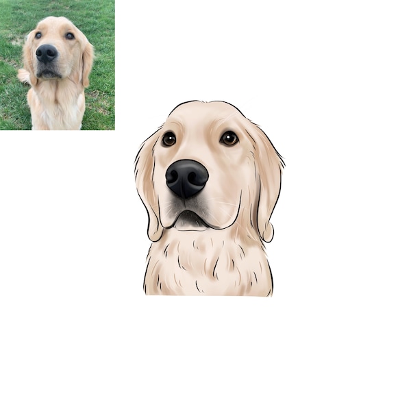Retrato personalizado do animal de estimação dos desenhos animados/retrato personalizado do animal de estimação/presentes personalizados para os pais/presentes da perda do animal de estimação/desenho dos desenhos animados/pintura personalizada c01