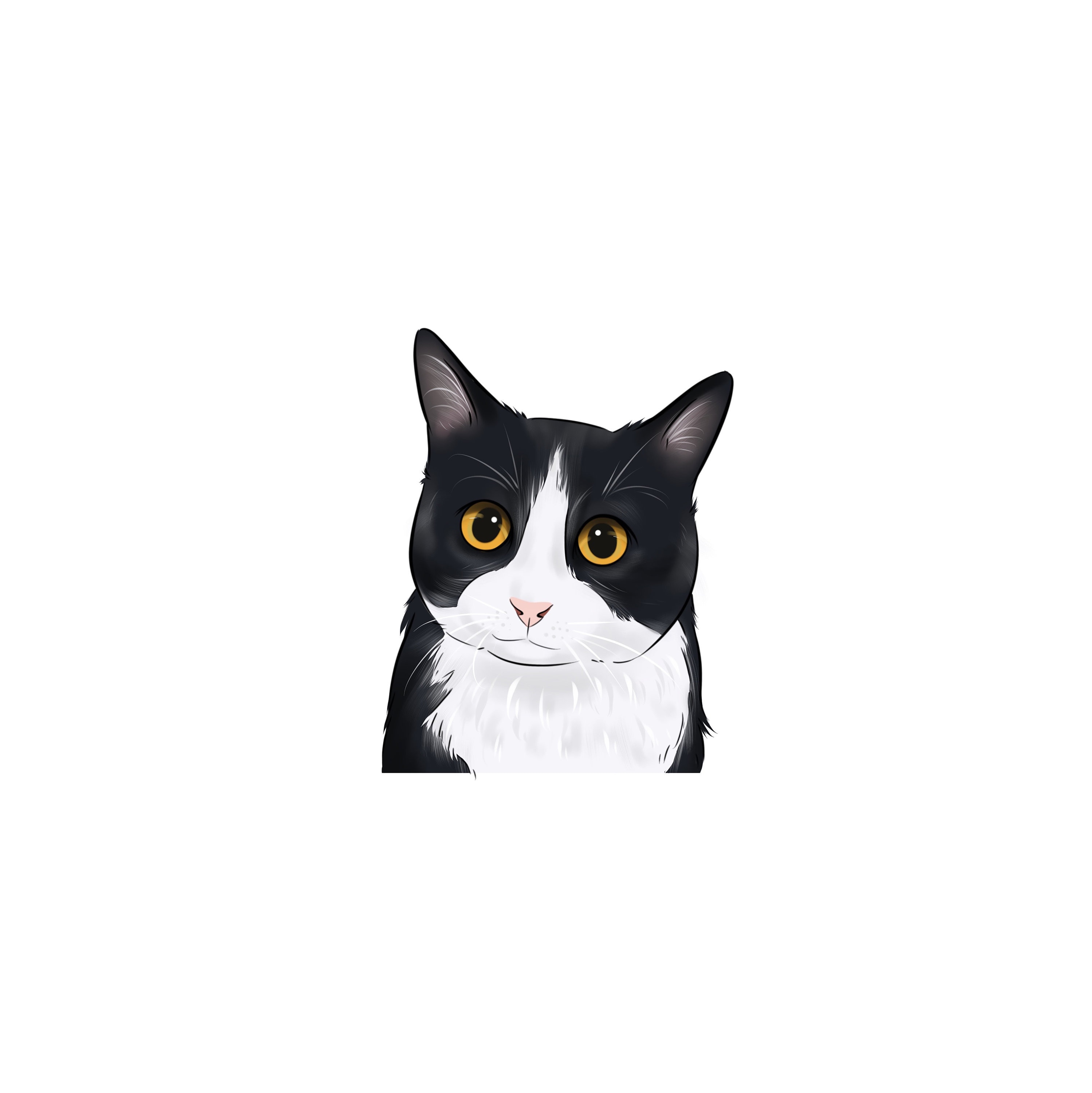 Cat Mom Gift/ Custom Cat Portrait/cat Cartoon/ Cat Drawing/ - Etsy