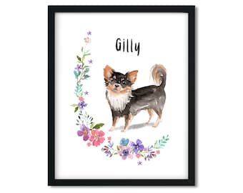 Pet Portrait Custom/ Watercolor Dog Portrait/ Custom Birthday Gift Ideas/ Gift for Him/ Gift for Her/ Gift for Parents/ Pet Lovers WC01