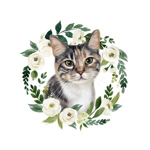 Custom Cat Drawing from Photo - Custom Pet Portrait - Cat Painting - Gift for Cat Lovers - Cat Loss Gift - Leflore Studio image 3