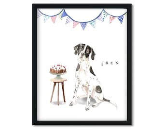 Watercolor Dog Portrait/ Custom Pet Portrait/ Custom Gift Ideas/ Gift for Dad/ Gift for Mom/ Pet Lovers Gifts/ Pet Lost Gift WC01