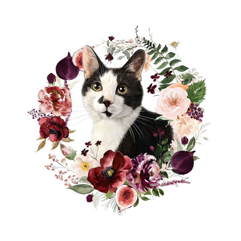 Custom Cat Drawing from Photo - Custom Pet Portrait - Cat Painting - Gift for Cat Lovers - Cat Loss Gift - Leflore Studio image 10