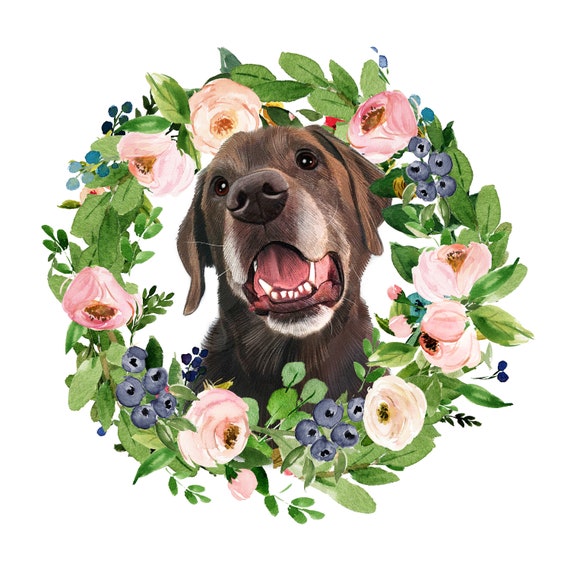 Custom Animal Portrait/ Custom Pet Portrait/ Personalized Gift for Parents/ Pet Loss Gifts/ Custom Dog Portrait P02