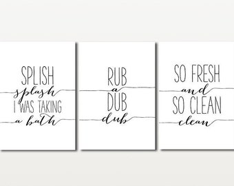 splish splash rub a dub dub so fresh and so clean bathroom sign bathroom decor bathroom artwork kids bathroom bathroom quote printable - Bathroom Quotes splish splash rub a dub dub so fresh and so clean bathroom sign bathroom decor bathroom artwork kids bathroom bathroom quote printable - Bathroom Quotes
