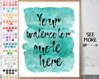 Watercolor Quote Etsy