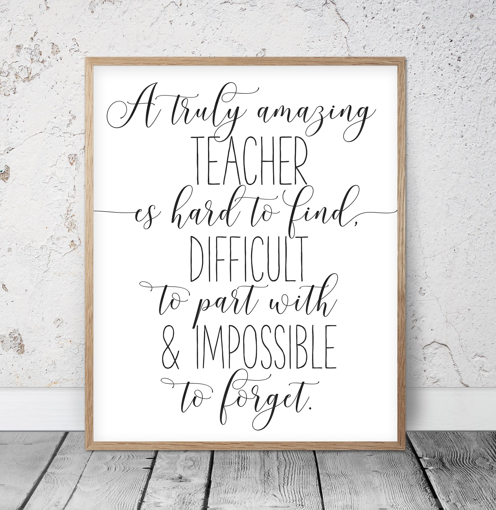 Teacher Appreciation PRINTABLE A truly amazing teacher is hard Etsy