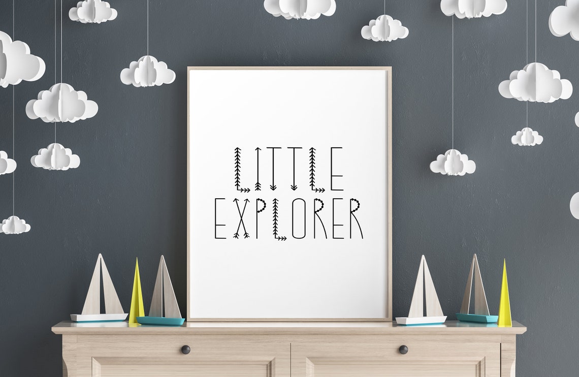 Little Explorer Nursery Printable Adventure Print Boys Room Etsy