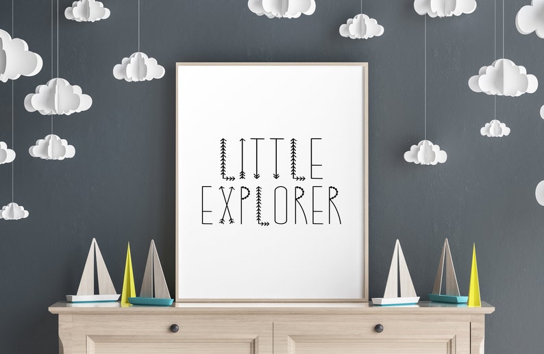 Little Explorer Nursery Printable Adventure Print Boys Room Etsy
