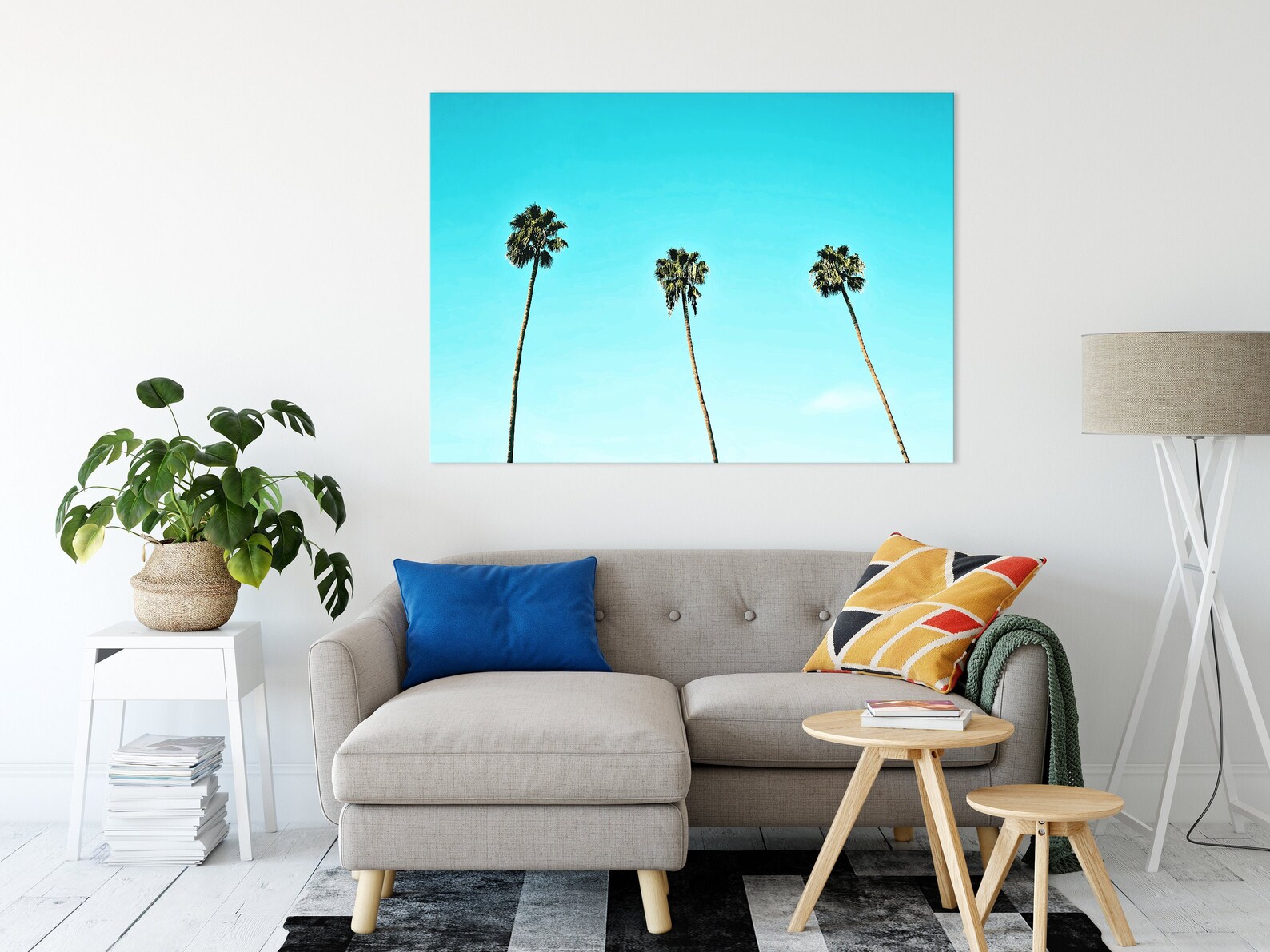 Beach House Art Los Angeles Poster Teal Beach Home Decor Etsy