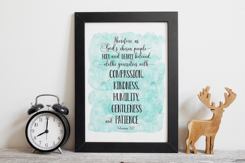 Clothe Yourself With Compassion Kindness Humility Gentleness Etsy