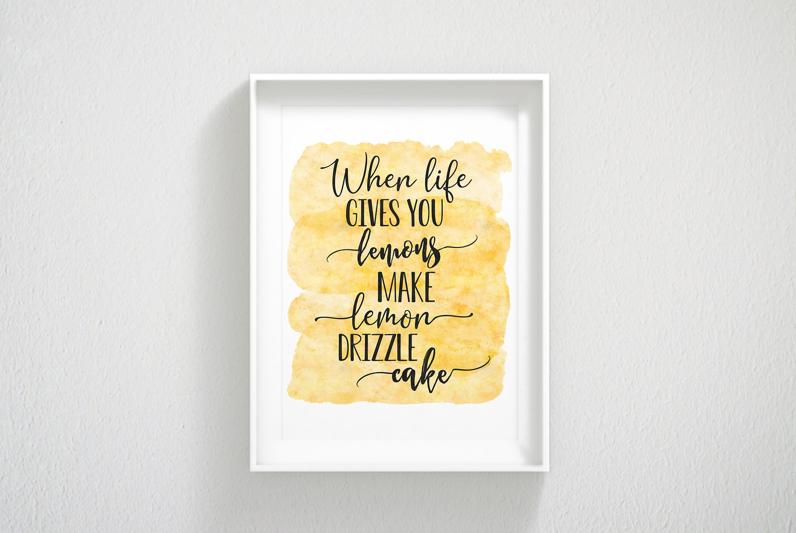 When Life Gives You Lemons Make Lemon Drizzle Cake Kitchen Etsy