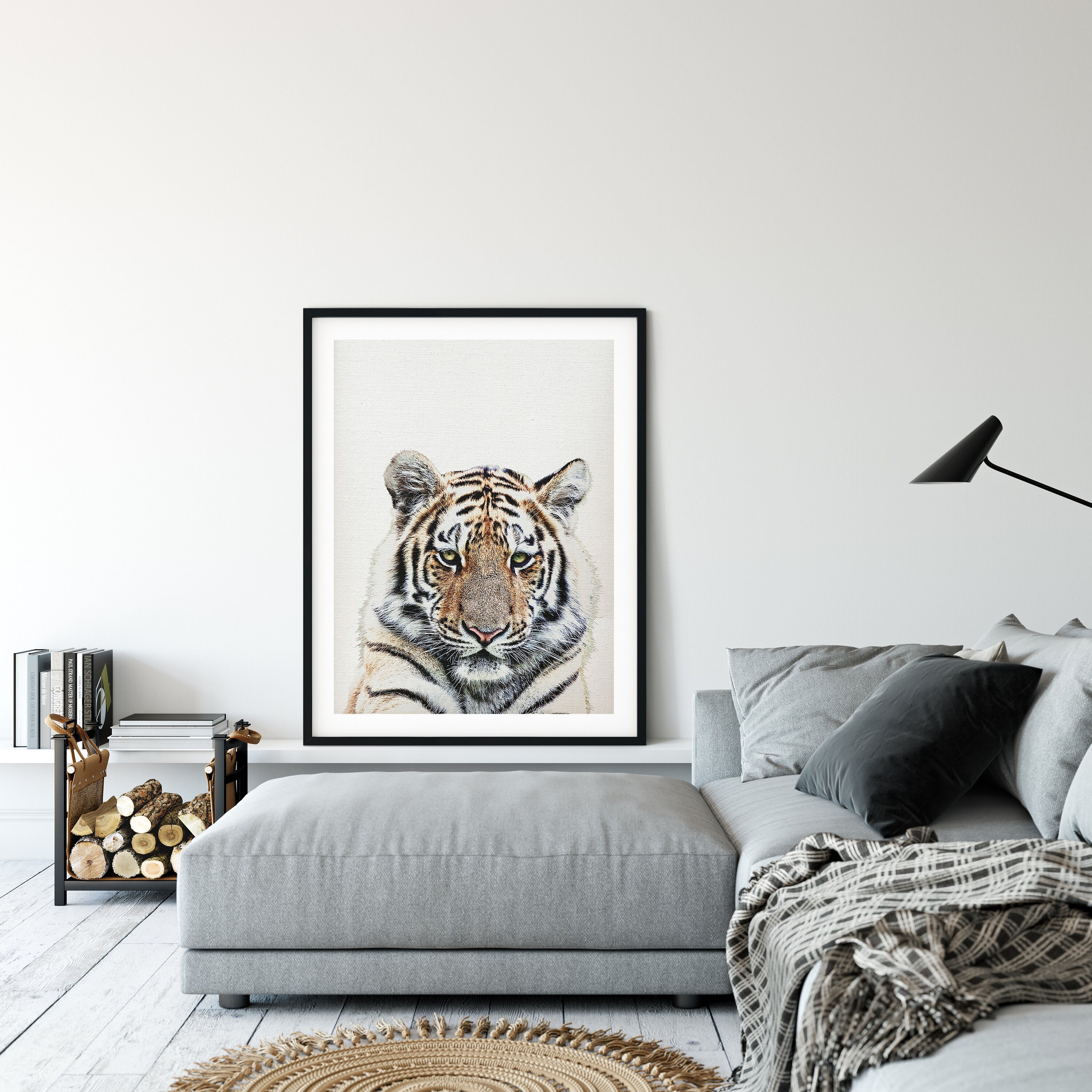 Tiger Print Safari Nursery Decor Tiger Wall Art African | Etsy