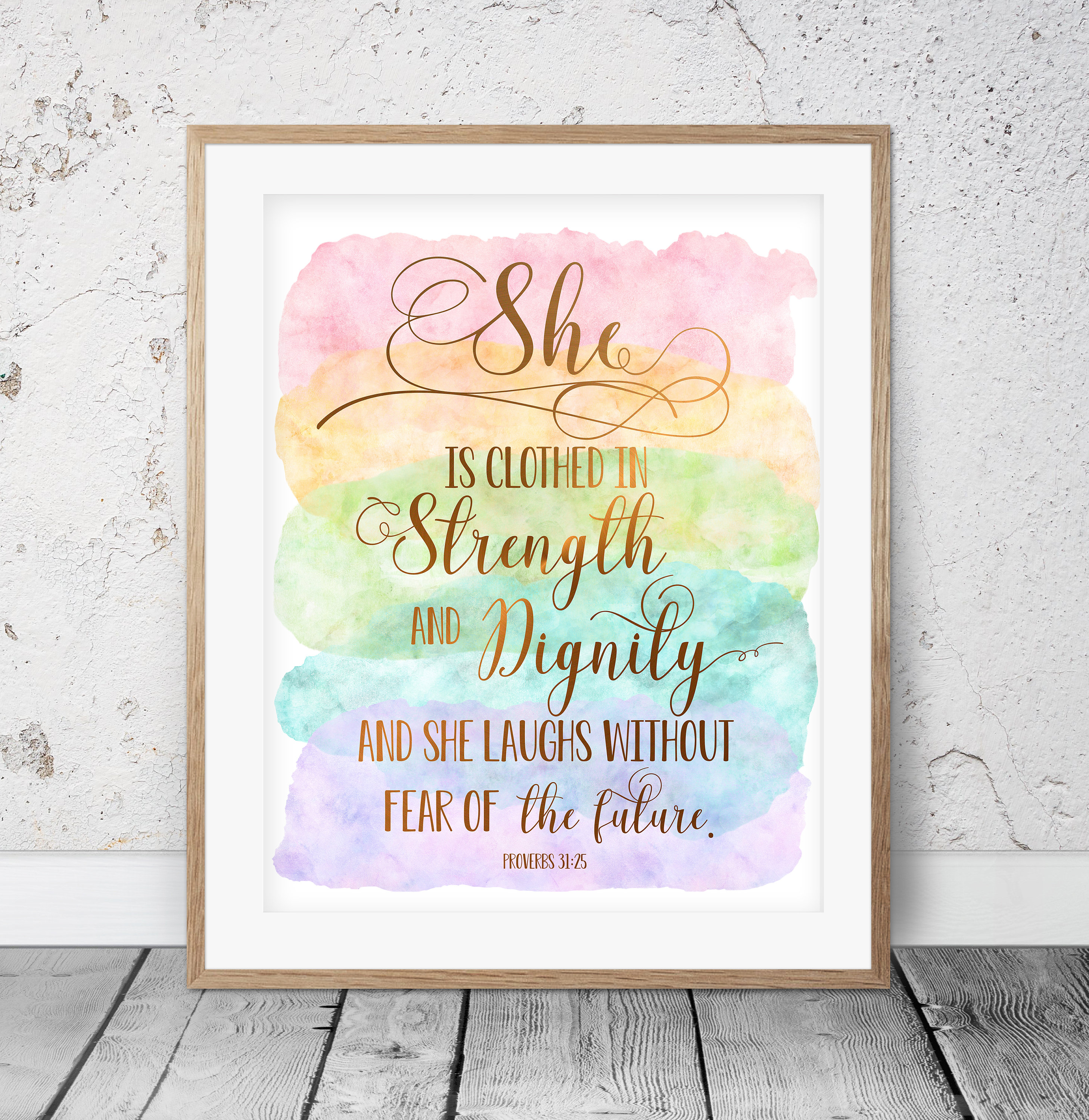 Be Strong And Courageous Deuteronomy 31:6 Bible Verse | Etsy