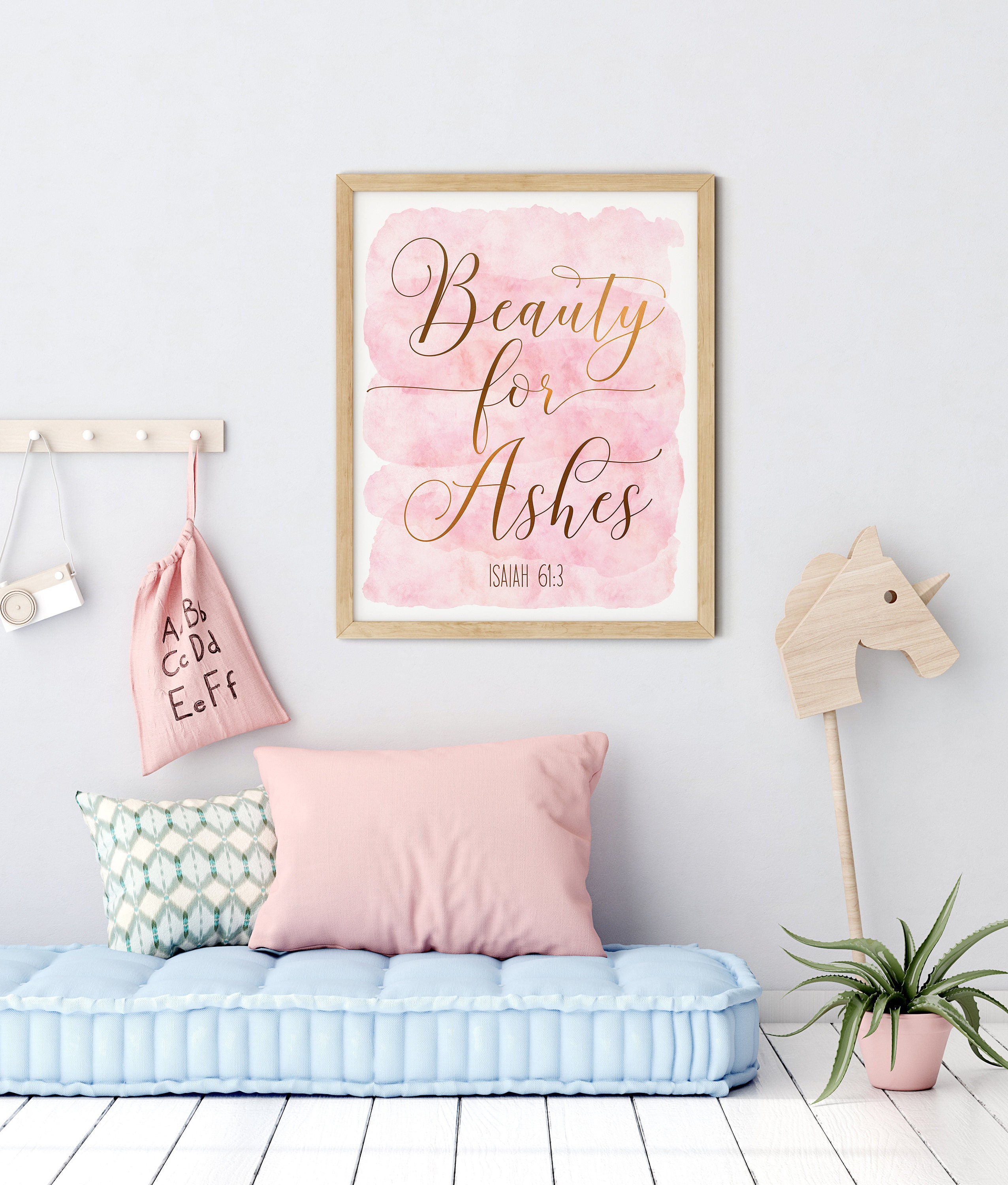 Beauty for Ashes Isaiah 613 Bible Verse Printable Wall Art Etsy