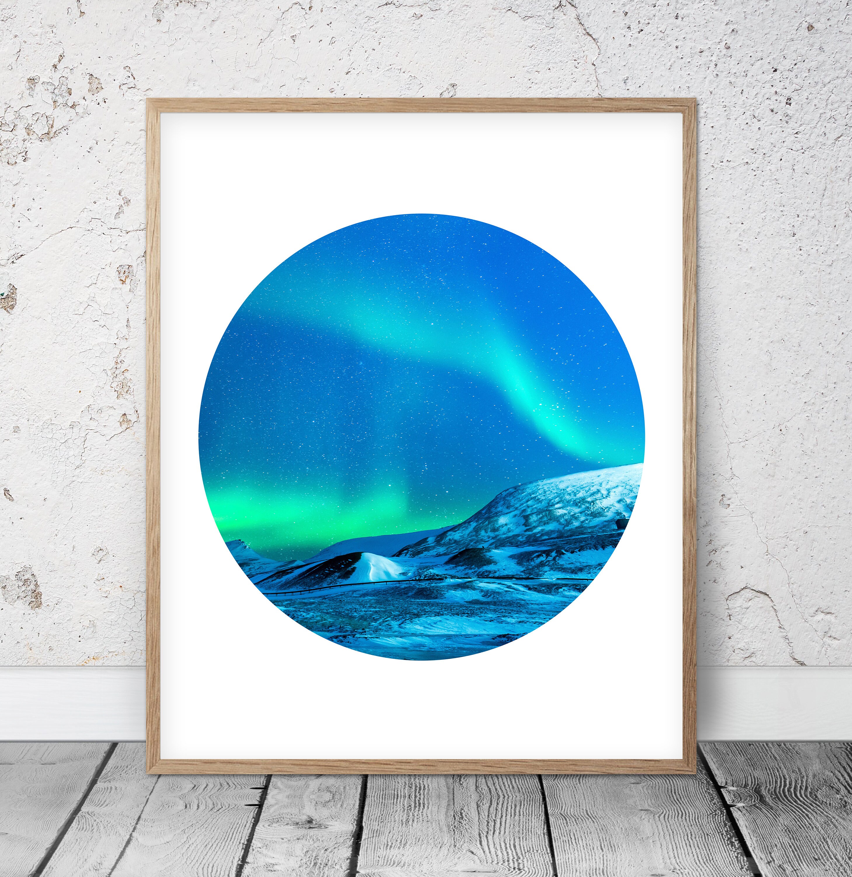 Aurora Borealis Wall Art Northern Lights Photograph Glacier Etsy