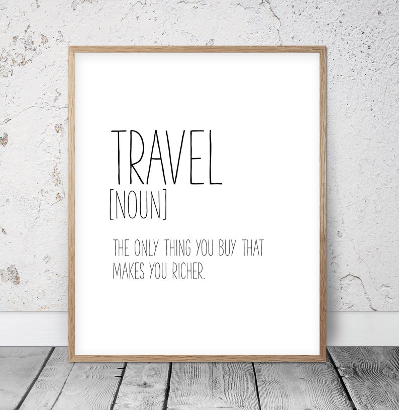 Funny Travel Definition Print Definition Poster Travel Etsy