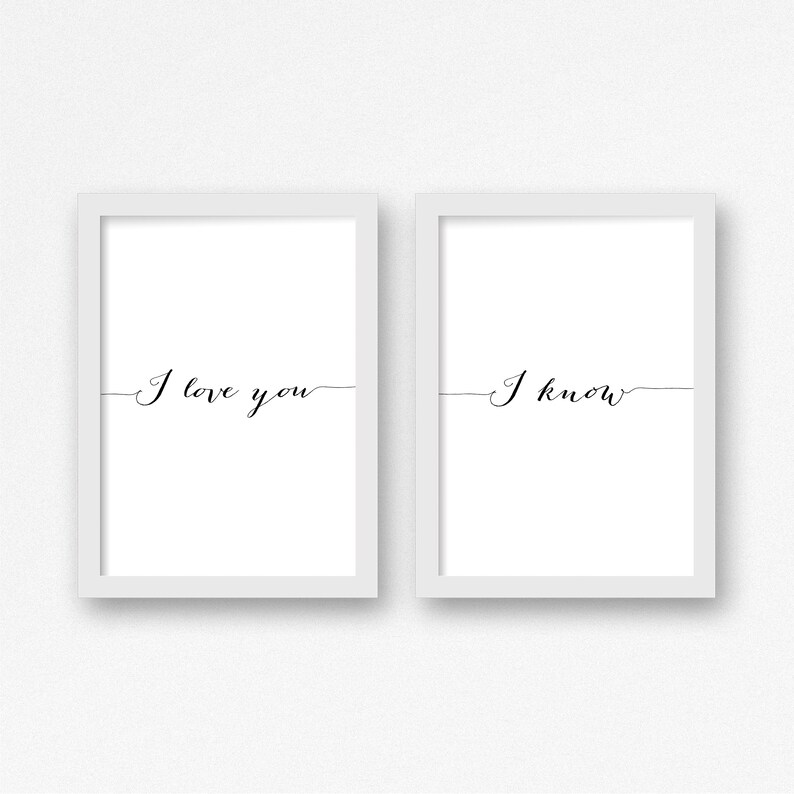 I Love You I Know Wall Decor for Couples Romantic Quotes Etsy