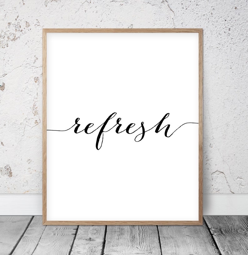 Relax Refresh Renew Printable Bathroom Wall Art Relax Decor Etsy