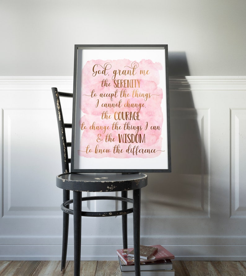 God Grant Me The Serenity Bible Verse Printable Wall Art | Etsy