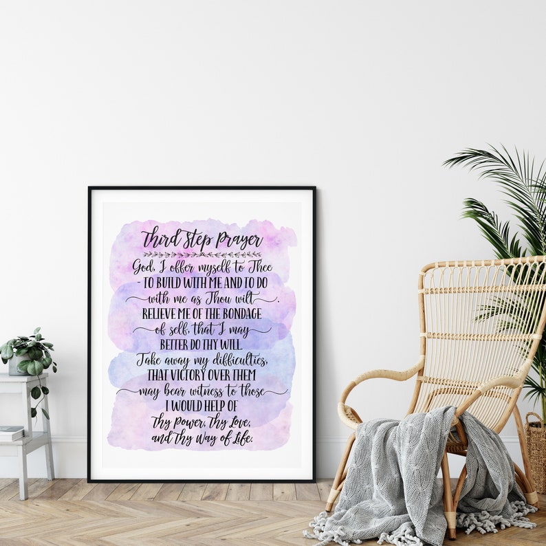 Third Step Prayer Bible Verse Printable Wall Art Catholic Etsy