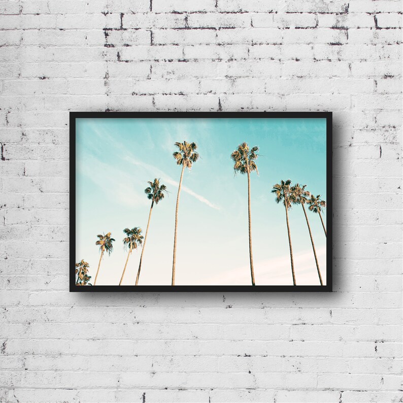 Palm Tree Beach Wall Art Beach Decor Beach Print Beach Etsy