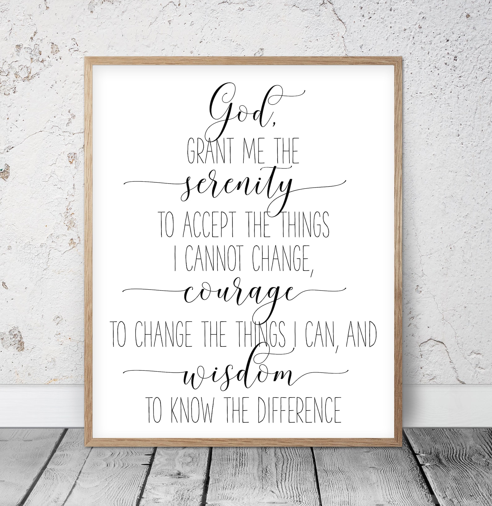 serenity prayer wall art god grant me the serenity to