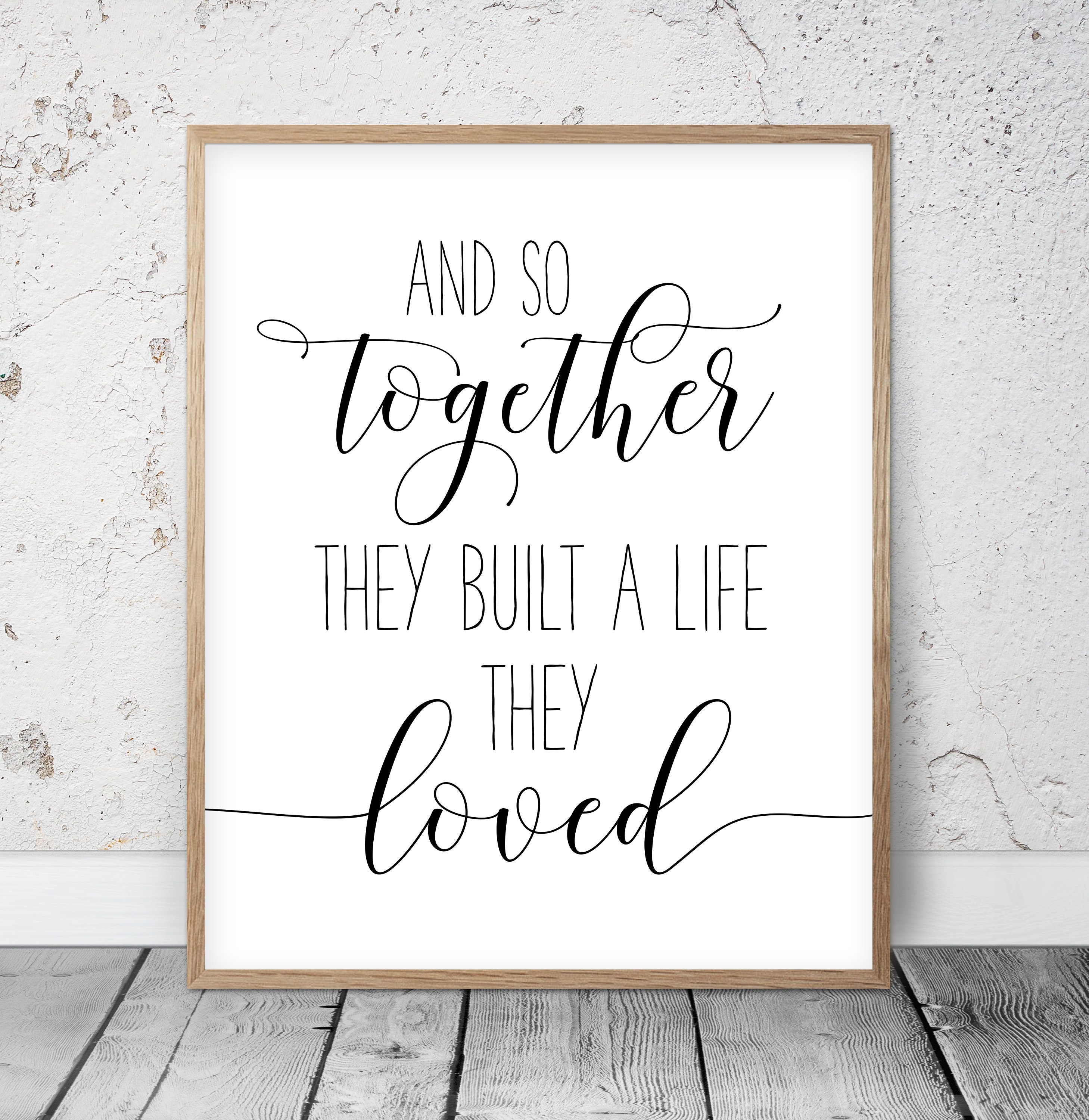 They Built A Life They Loved Couple Quotes Housewarming | Etsy
