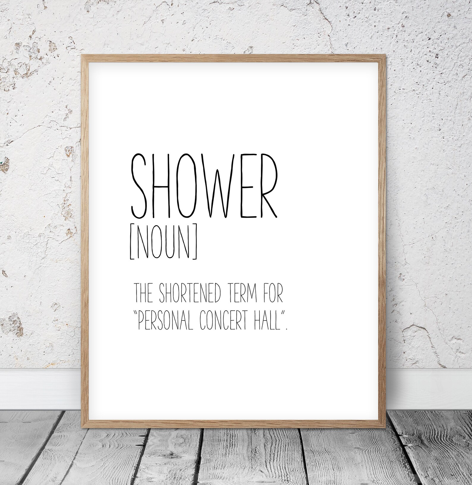 Shower Definition Print Definition Printable Art Bathroom Etsy
