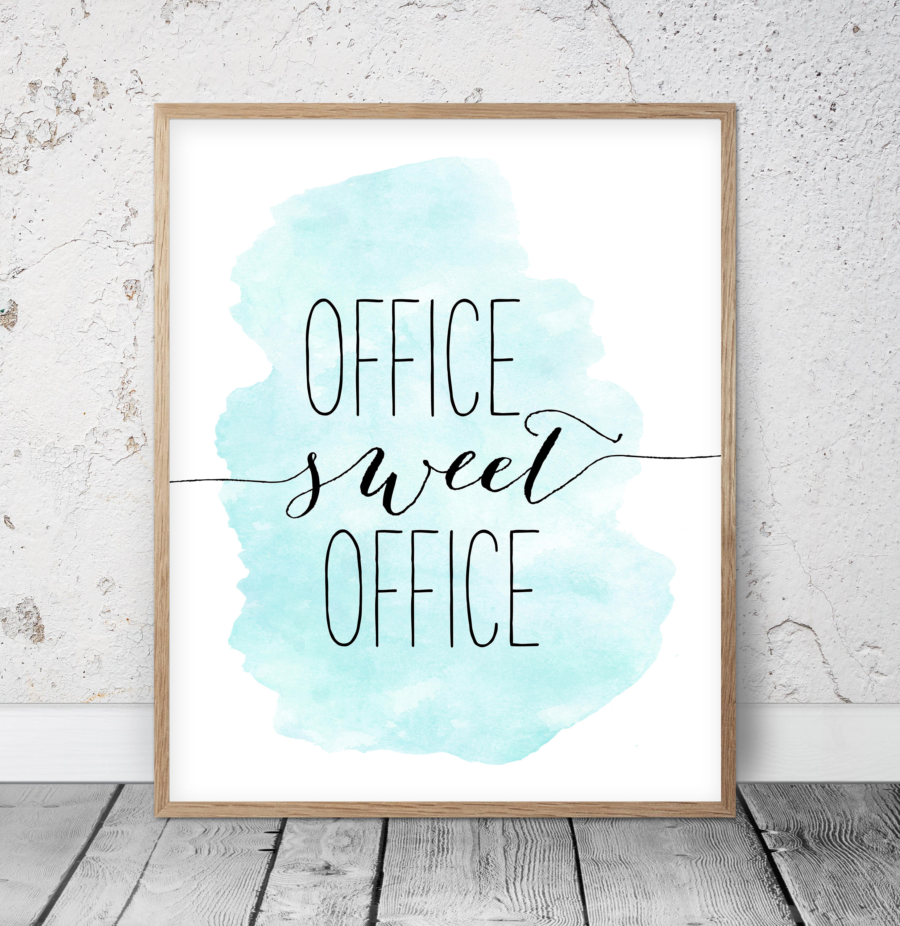 Aquarell Zitate Büro süße Office Druck Büro druckbare Etsy