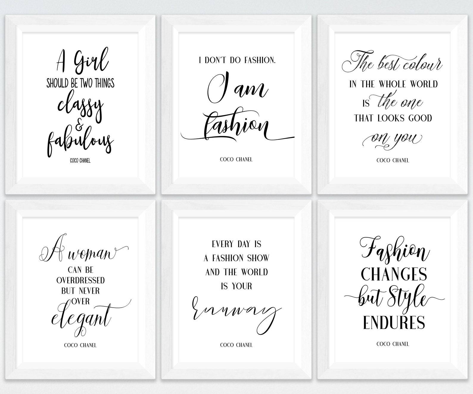 Set of 6 Inspirational Quotes Girls Room Decor Dorm Room | Etsy