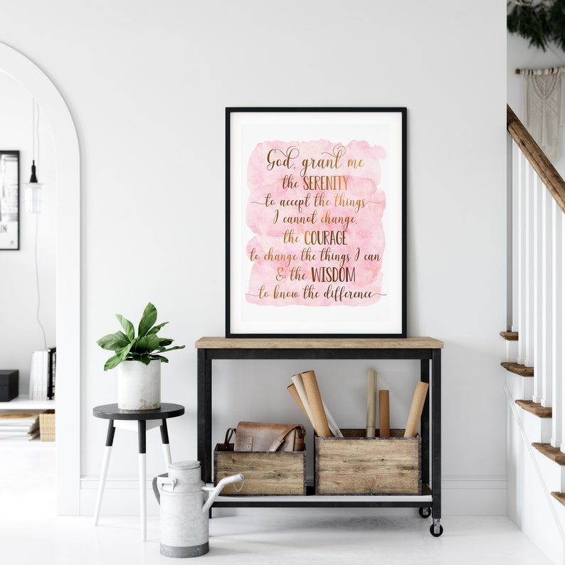 God Grant Me The Serenity Bible Verse Printable Wall Art | Etsy
