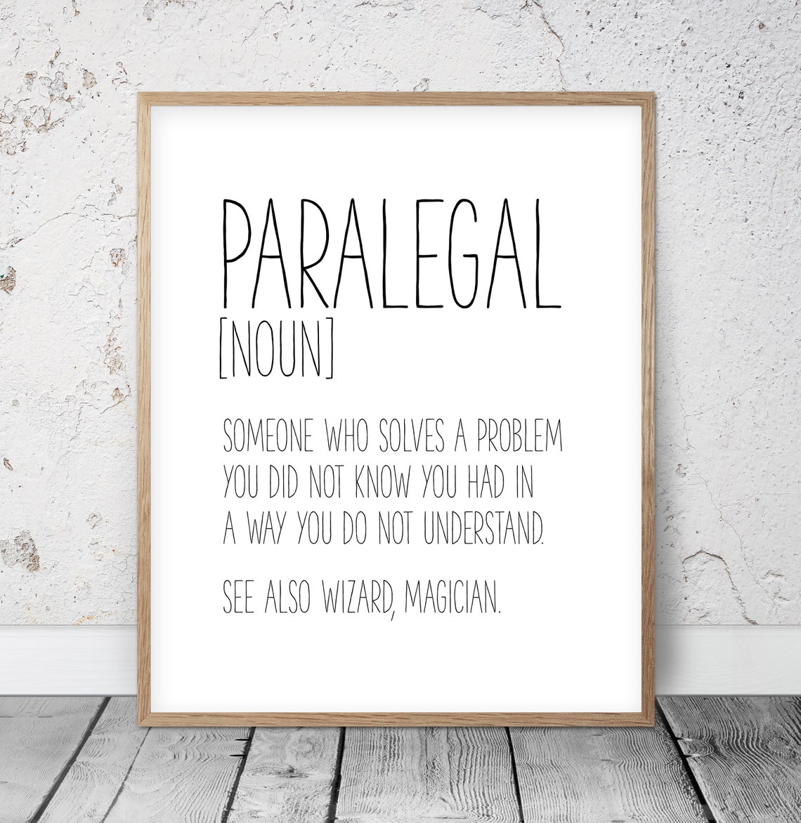Paralegal Funny Definition Print Definition Printable Wall | Etsy