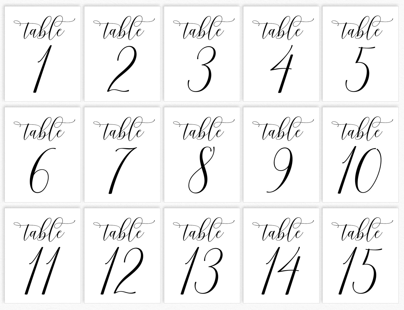 Números de mesa de boda 1-30 Signos de boda imprimibles | Etsy
