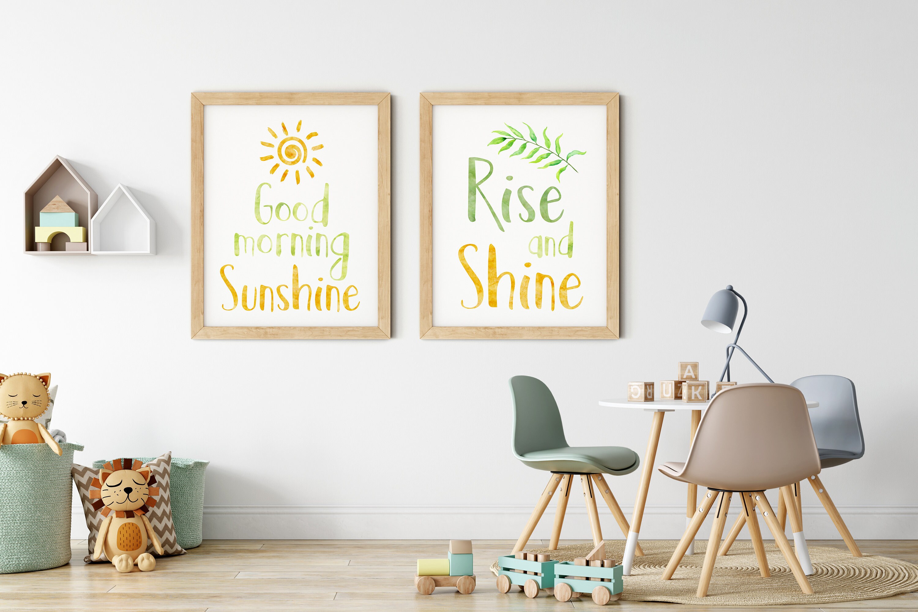 Good Morning Sunshine Rise And Shine Nursery Printable Wall Etsy