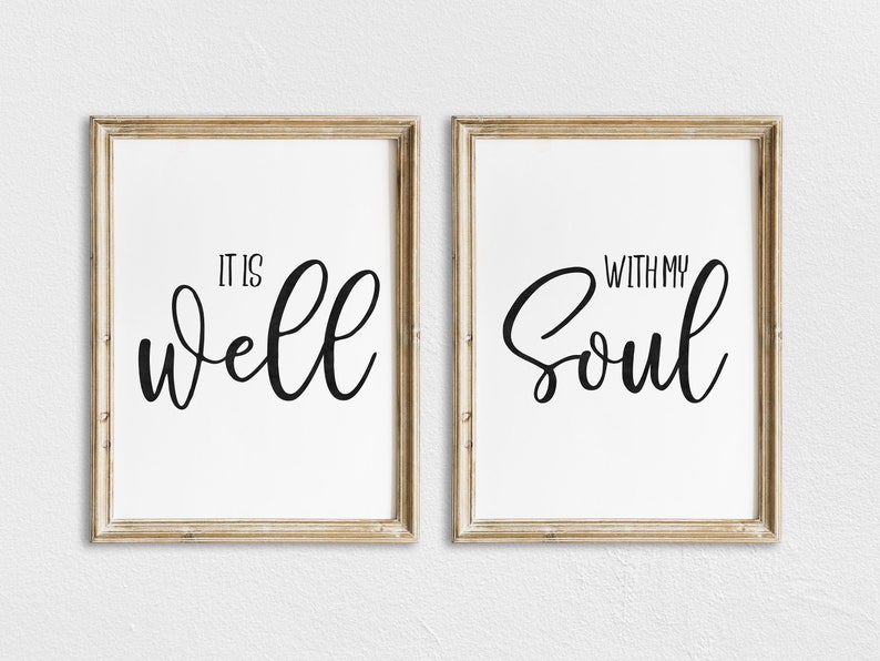 It is Well With My Soul Scripture Quote Bible Verse Art Etsy Australia